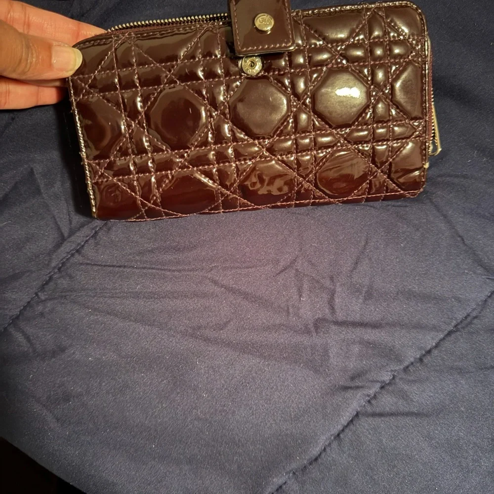 Christian Dior patent wallet
